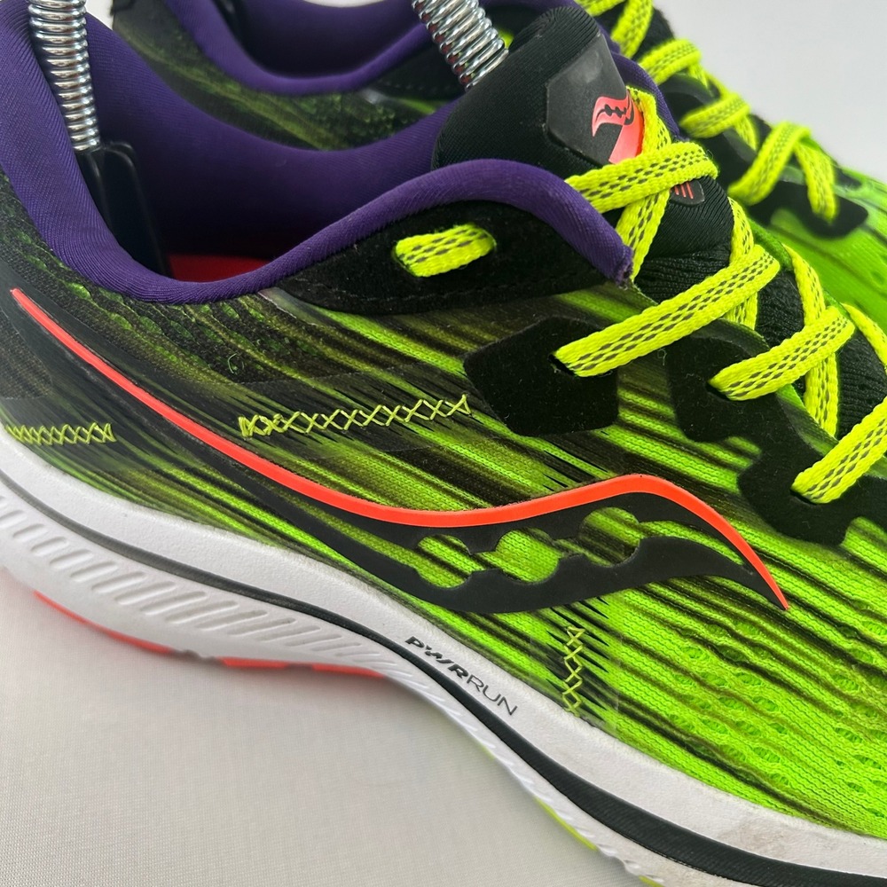 Saucony Running Shoes Womens 7.5 Omni 20 Vizipro PWR RUN Lime Green Black Neon - Picture 7 of 12